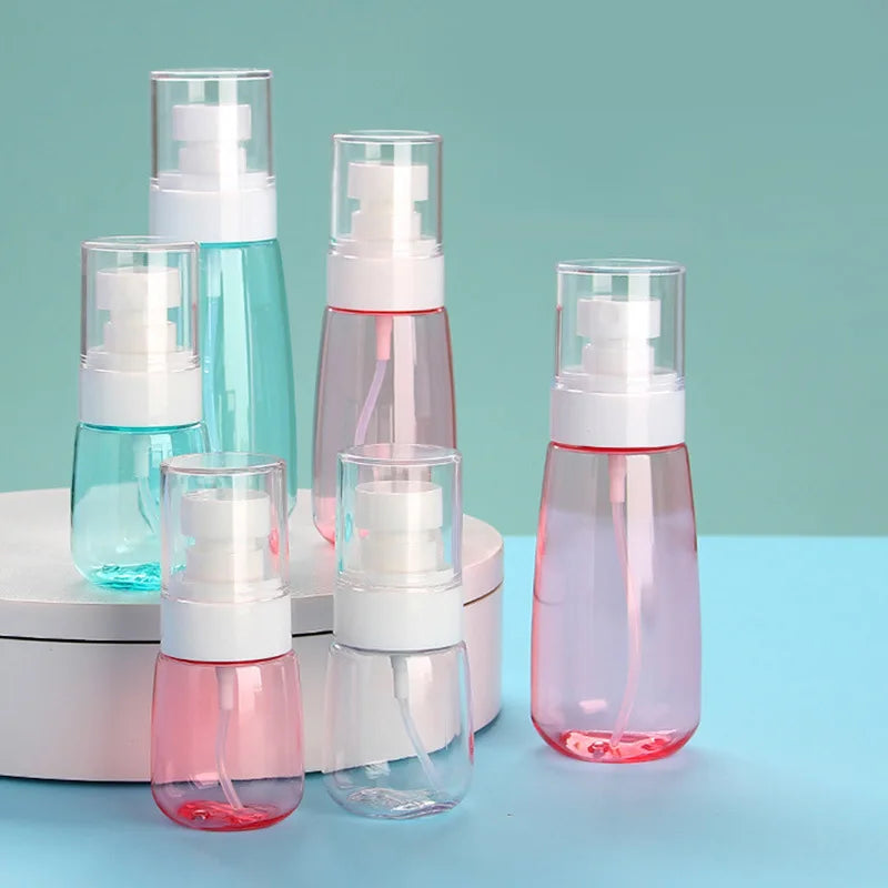 30/60/80/100ML Travel Dispenser Bottle Fine Mist Toner Lotion Skincare Portable Transparent Sample Spray Bottle