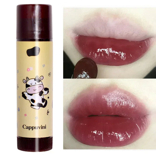 Moisturizing Cute Cow Lip Balm Long Lasting Nourishes Lips Reduce Lip Line Anti Aging Anti-drying Hydration Lip Care Lipstick